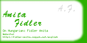 anita fidler business card